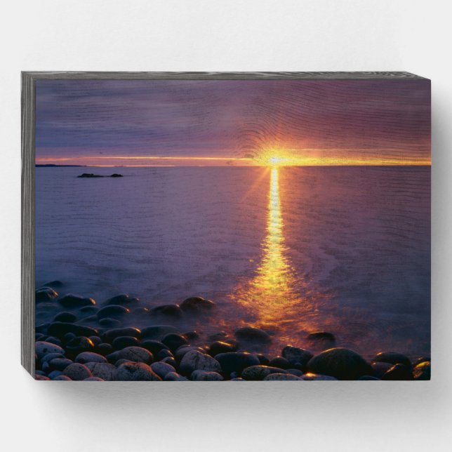 Acadia National Park |Atlantic Ocean Maine Wooden Box Sign (Front Horizontal)