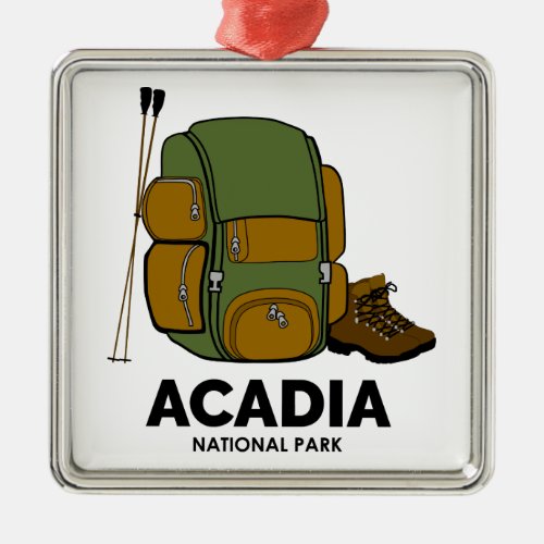Acadia National Park Backpack Metal Ornament