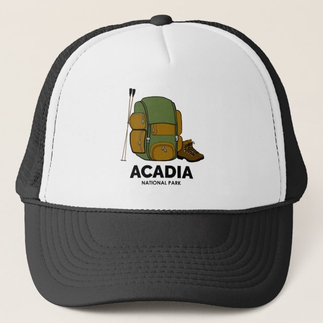 Acadia National Park Backpack Trucker Hat (Front)