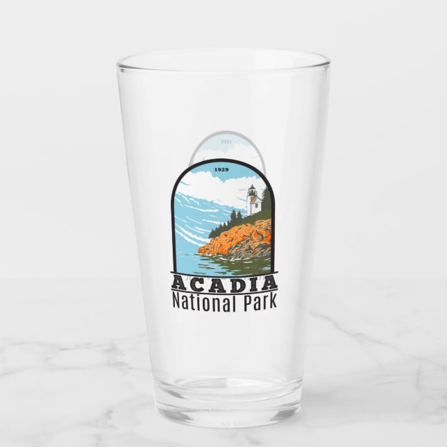 Acadia National Park Bar Harbor Lighthouse Glass (Front)