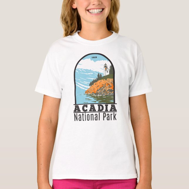 Acadia National Park Bar Harbor Lighthouse Maine T T-Shirt (Front)