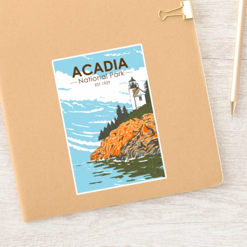 Acadia National Park Bar Harbor Lighthouse Sticker