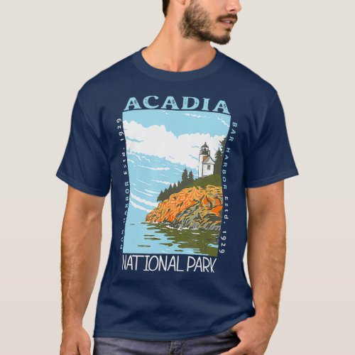 Acadia National Park Bar Harbor Maine Vintage  T_Shirt