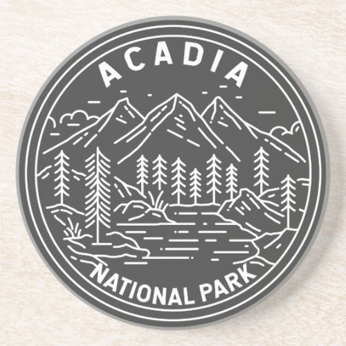 Acadia National Park Bar Harbor Monoline  Coaster