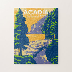 Acadia National Park Bar Harbor Ocean Path Jigsaw Puzzle
