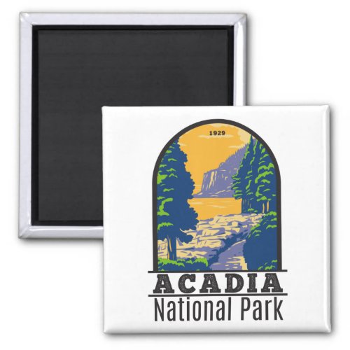 Acadia National Park Bar Harbor Ocean Path Magnet
