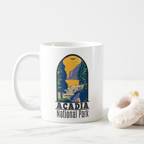 Acadia National Park Bar Harbor Ocean Path Maine Coffee Mug