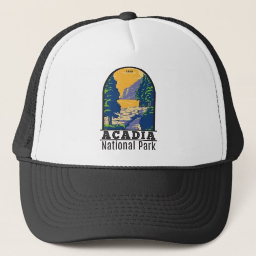 Acadia National Park Bar Harbor Ocean Path Trucker Hat