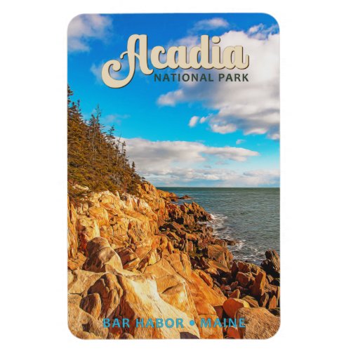 Acadia National Park Bar Harbor Watercolor Magnet