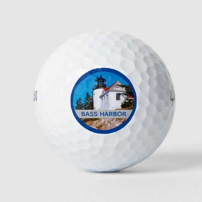 Acadia National Park Bass Harbor Lighthouse Golf Balls (Front)