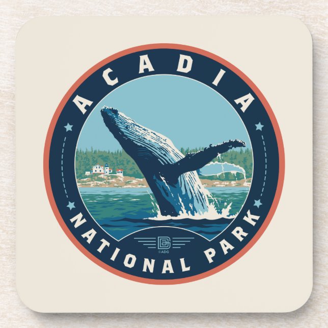 Acadia National Park Beverage Coaster (Front)
