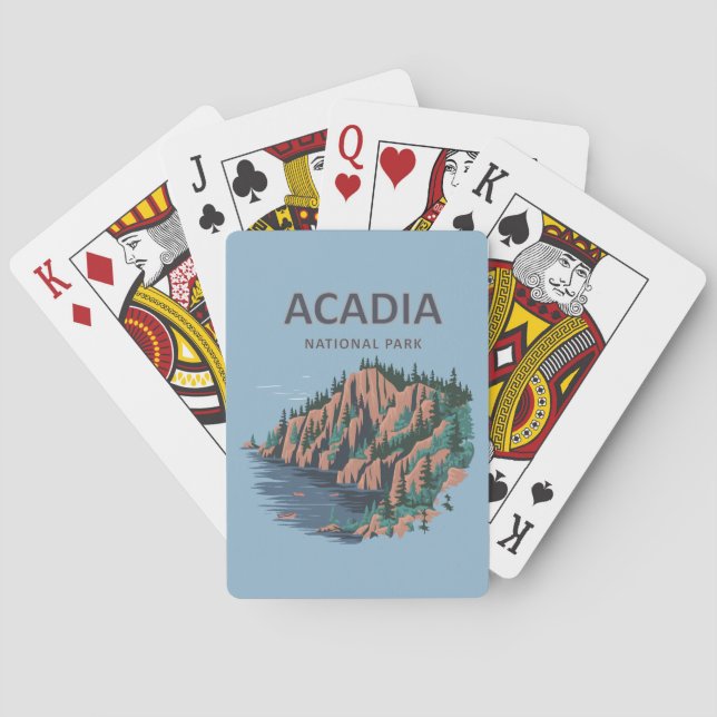 Acadia National Park Cadillac Mountain Poker Cards (Back)