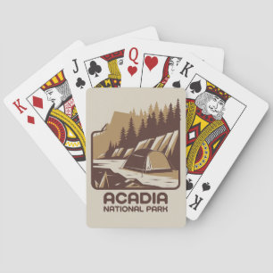 Acadia National Park Camping Adventure Poker Cards