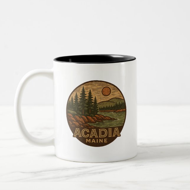 Acadia National Park Ceramic Mug – Maine Souvenir  (Left)