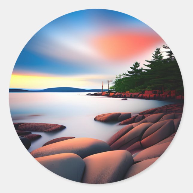 Acadia National Park Classic Round Stickers (Front)
