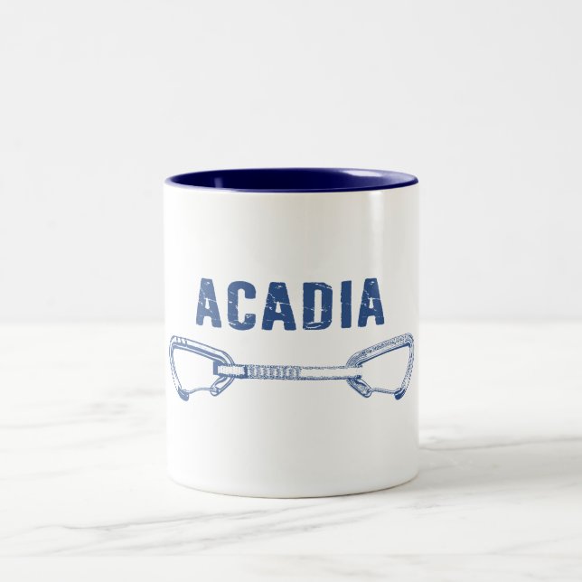 Acadia National Park Climbing Quickdraw Two-Tone Coffee Mug (Center)