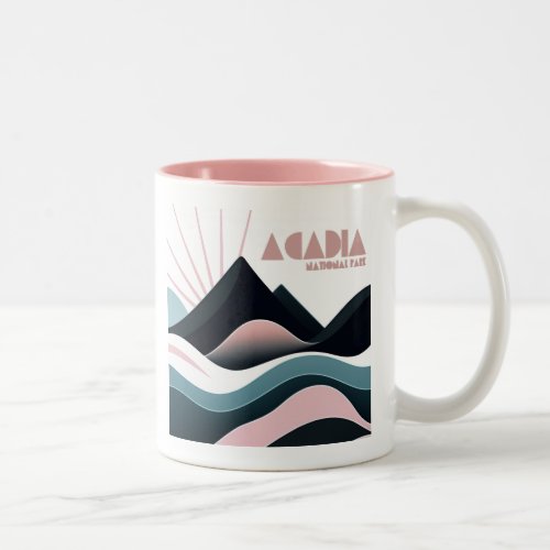 Acadia National Park Colored Hills Two_Tone Coffee Mug