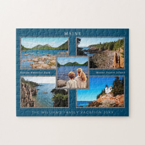 Acadia National Park Custom Family Photo Jigsaw Puzzle