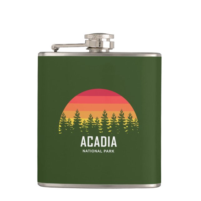 Acadia National Park Flask (Front)