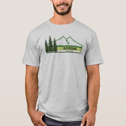 Acadia National Park Green Stripes T_Shirt