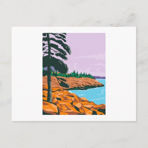 Acadia National Park in Southwest of Bar Harbor Postcard
