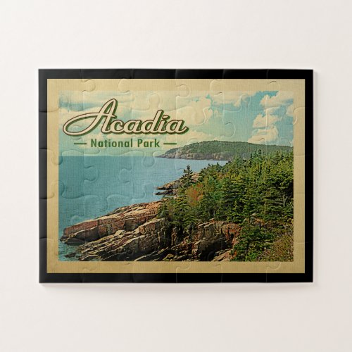 Acadia National Park Jigsaw Puzzle Vintage Travel