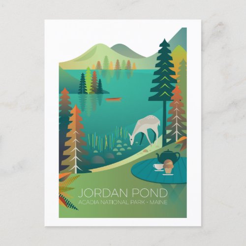 Acadia National park Jordan Pond Postcard