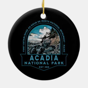 ACADIA NATIONAL PARK LIGHTHOUSE COLLECTOR HOLIDAY CERAMIC ORNAMENT