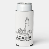 Acadia National Park Lighthouse Line Art