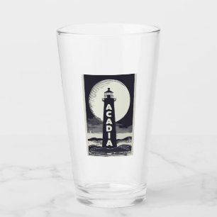 Acadia National Park Lighthouse Moon Glass