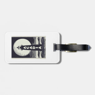 Acadia National Park Lighthouse Moon Luggage Tag