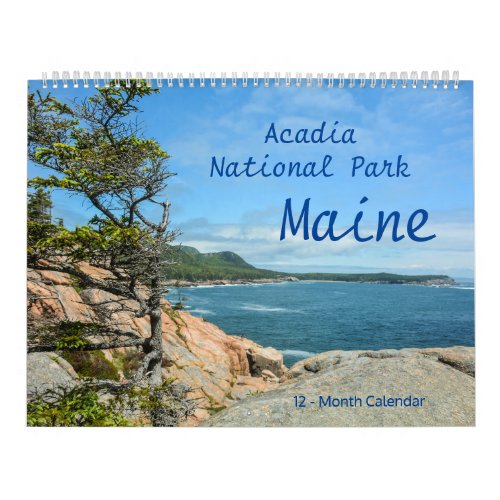 Acadia National Park Maine 12_Month Calendar
