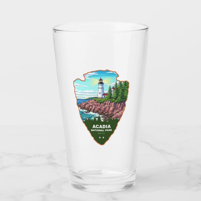 Acadia National Park Maine Arrowhead Glass (Front)