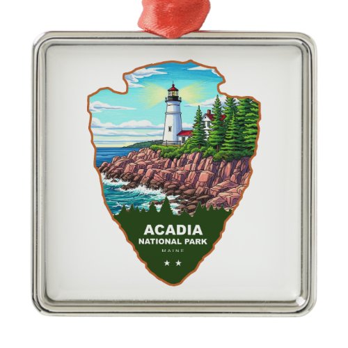 Acadia National Park Maine Arrowhead Metal Ornament