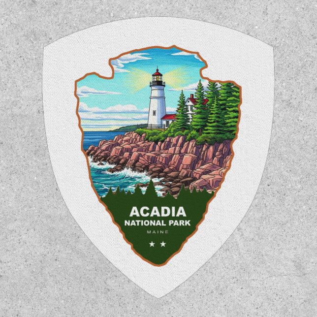Acadia National Park Maine Arrowhead Patch (Front)