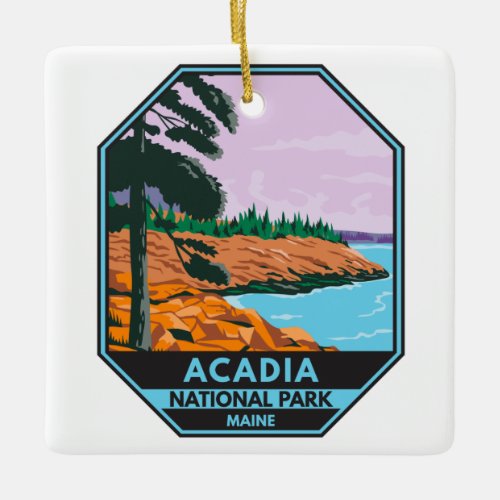 Acadia National Park Maine Bar Harbor Vintage Ceramic Ornament