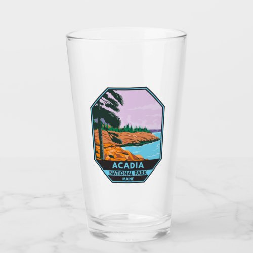 Acadia National Park Maine Bar Harbor Vintage  Glass