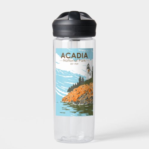 Acadia National Park Maine Bar Harbor Vintage Water Bottle