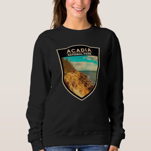 Acadia National Park Maine Bar Harbor Watercolor B Sweatshirt