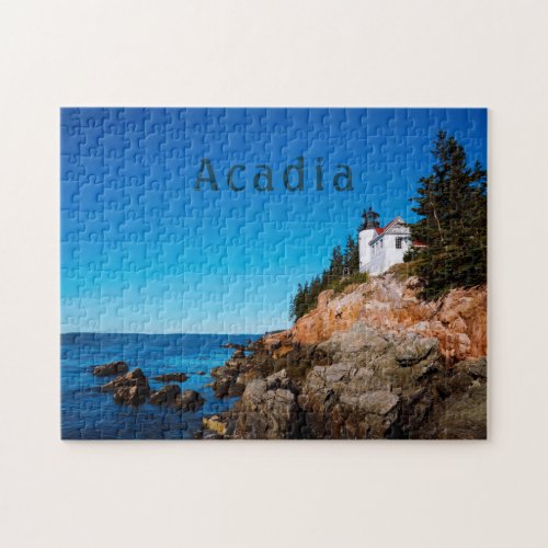 Acadia National Park Maine Bass Harbor Lighthouse Jigsaw Puzzle