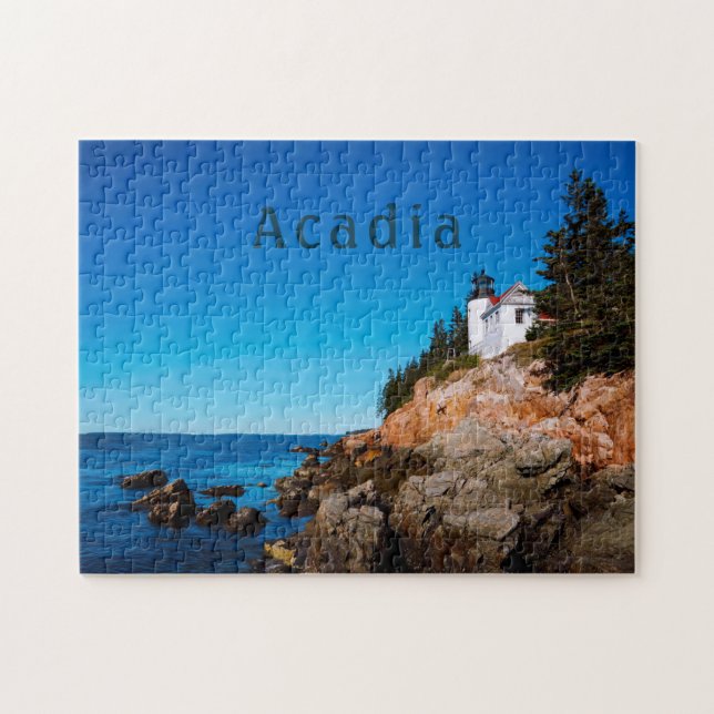 Acadia National Park Maine Bass Harbor Lighthouse Jigsaw Puzzle (Horizontal)