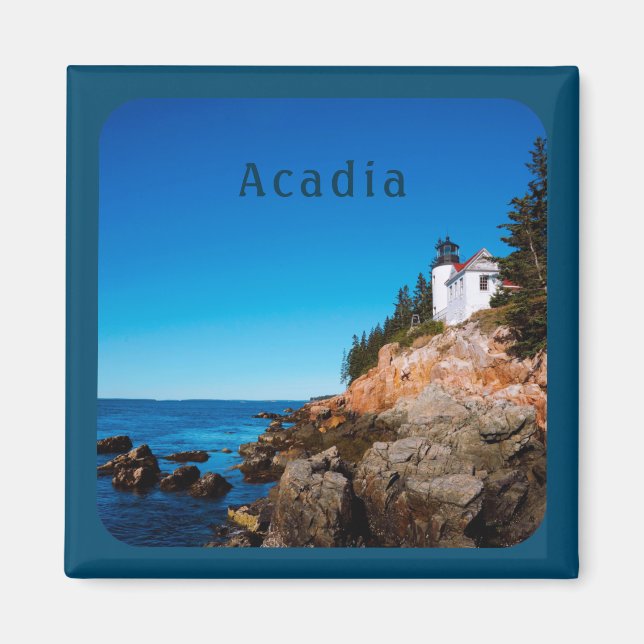 Acadia National Park Maine Bass Harbor Lighthouse Magnet (Front)