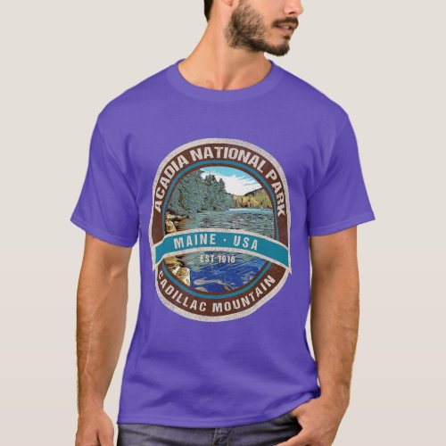 Acadia National Park Maine Cadillac Mountain T_Shirt