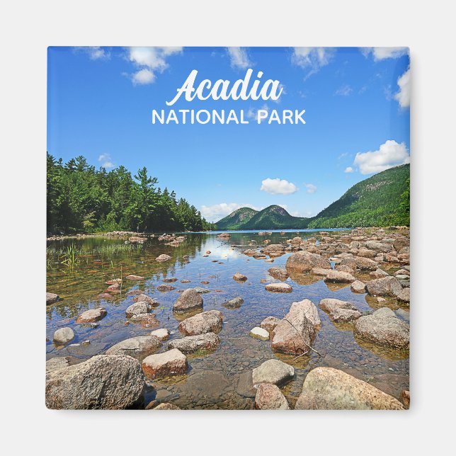 Acadia National Park Maine Jordan Pond Travel Magnet (Front)