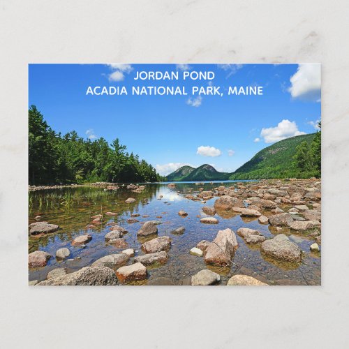 Acadia National Park Maine Jordan Pond Travel Postcard