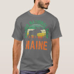 Acadia National Park Maine Moose Hiking Retro Suns T-Shirt<br><div class="desc">Acadia National Park Maine Moose Hiking Retro Sunset  .</div>