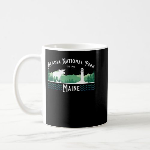 Acadia National Park Maine Moose Lighthouse Souven Coffee Mug