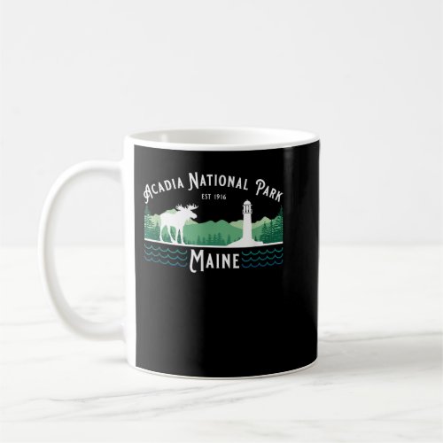 Acadia National Park Maine Moose Lighthouse Souven Coffee Mug