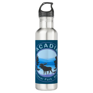 Acadia National Park Maine Moose Stainless Steel Water Bottle