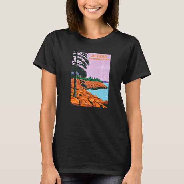 Acadia National Park Maine Mount Desert Island   T-Shirt (Front)